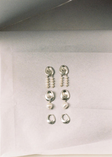 Mono Hoops Earrings Silver