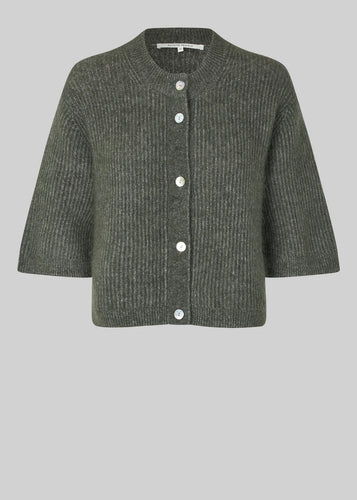 Andrea Knit Rib Cardigan Beluga