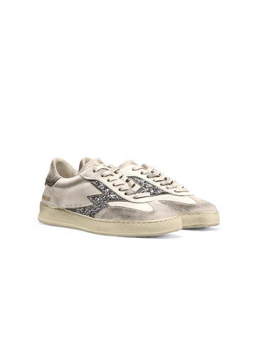 Iconic Mule White With Glitter
