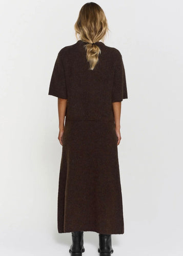 Madina Short Sleeve Knit Mocha Brown