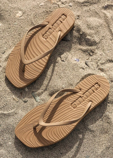 Tapered Platform Flip Flop Sand