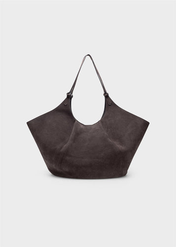 Milan Suede Tote Bag Mocha Brown