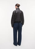 Salma Studded Leather Jacket Espresso