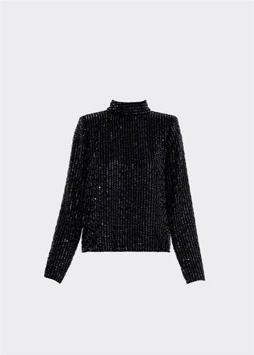 Studio Sequin Top Black