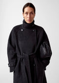 Carmella Wool Coat Black Mel