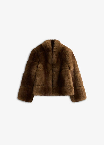 Posh Short Coat Dk. Brown