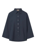 Shino Non Iron Poplin Shirt Navy