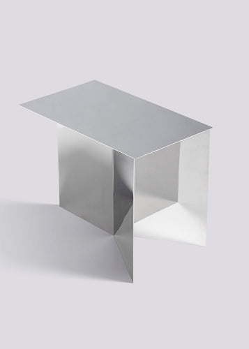 Slit Table Oblong | Mirror Polished Stainless Steel