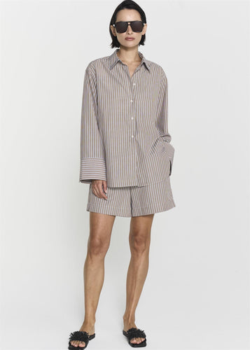 Lea Beige Stripe Shirt