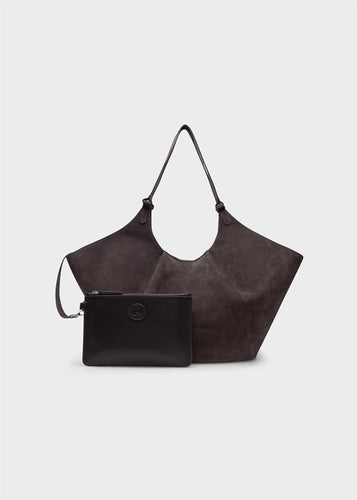 Milan Suede Tote Bag Mocha Brown