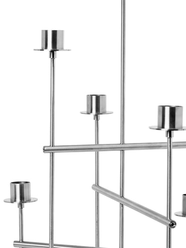 Elysia Candelabra - Brushed Stainless Steel