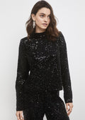 Studio Sequin Top Black