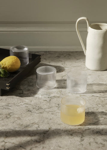 Ripple Low Glass Clear 4-Pakning