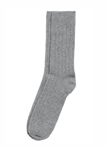 Cashmere Sokker Grey Melange