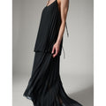 Isaac Chiffon Dress Black