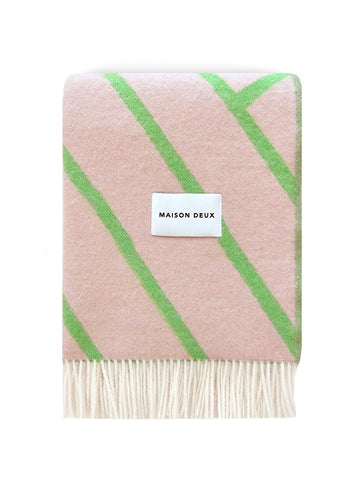 Lines Blanket Pink Apple