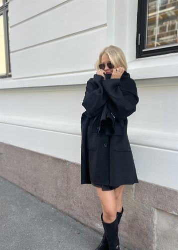 Sandy Wool Coat | Black