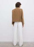 Short Curved Jacket Camel
