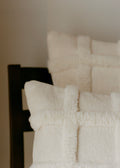 Norte Grid Cushion Rectangular Off-white
