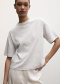 Boxy Half Sleeve Tee Grey Melange