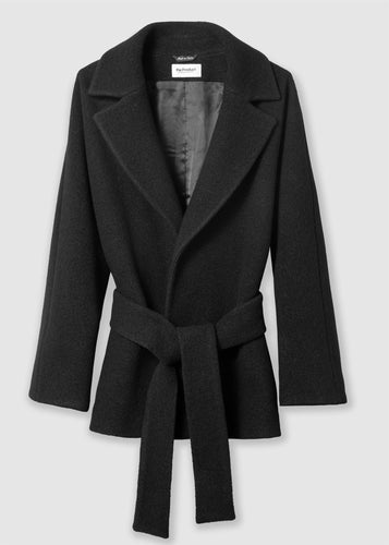 Wool Coat Short Black