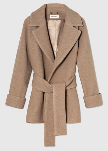 Wool Coat Midi Taupe