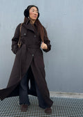 Thale Wool Coat Dark Brown