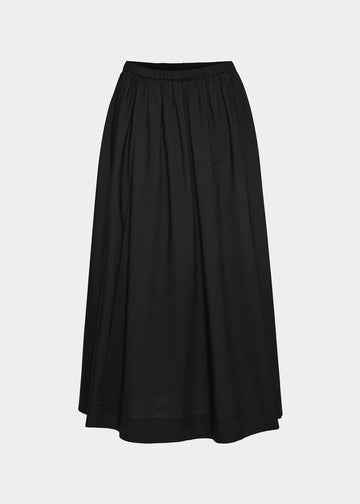 Amira Poplin Skirt Black