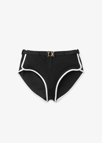 Ribbed Sport Bottom Black Badetøy