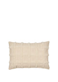 Norte Grid Cushion Rectangular Off-white