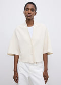 Short Wool Cardigan Off White