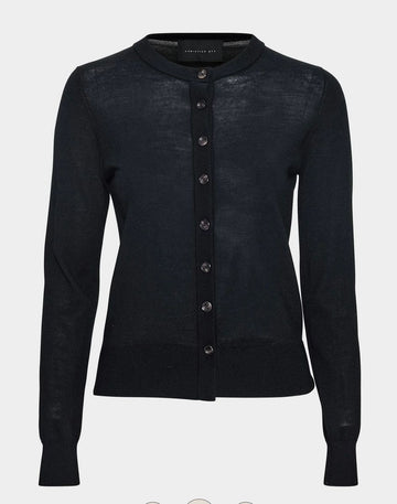 Rose Merino Cardigan Black