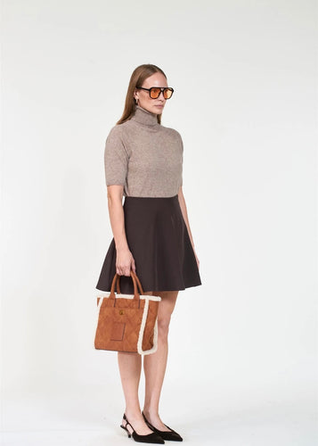 Darcy Mini Shearling Bag Chestnut