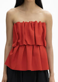 Sculpted Tube Top | Red