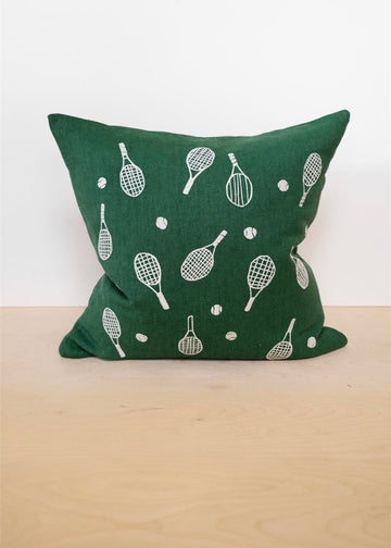 Tennisracket Embroidered Cushion Cover