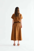 Sallie Skirt Dot Print Caramel