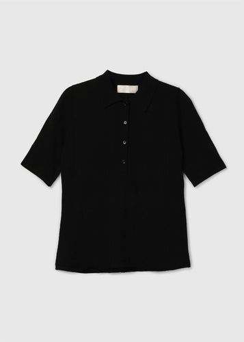 Celeste Pique Tee Black
