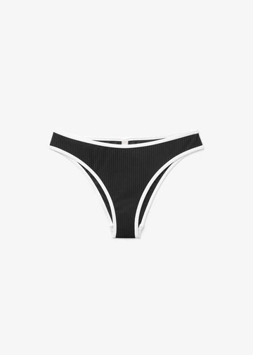 Ribbed Bikini Bottom Black Badetøy