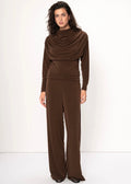 Mirel Draped Jersey Top Mocha