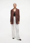 Riva Suede Blazer Marrone Blazere
