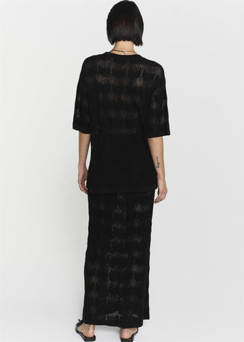 Ziatra Crochet Skirt Black