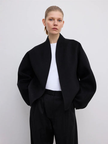 Short Double Jacket Black