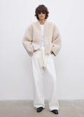 Short Reversible Shearling Jacket