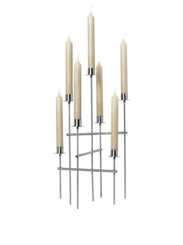 Elysia Candelabra - Brushed Stainless Steel