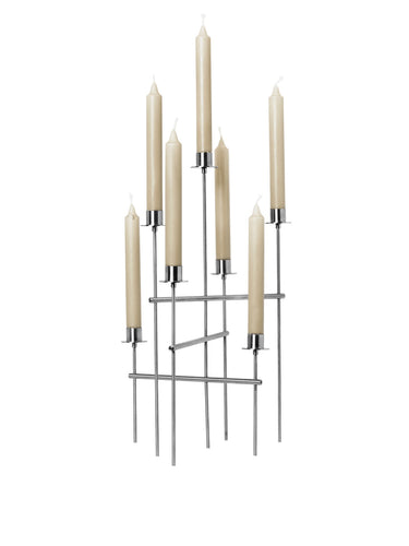 Elysia Candelabra - Brushed Stainless Steel