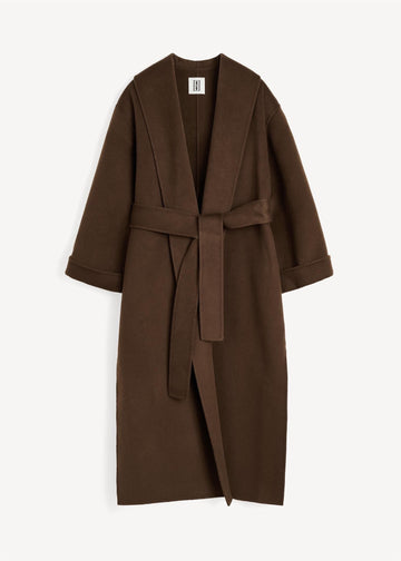 Trullem Dark Brown Wool Coat