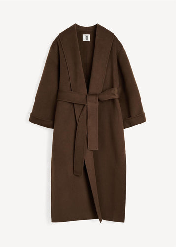 Trullem Dark Brown Wool Coat
