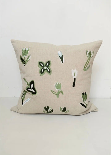 Tulip Embroidered Cushion Cover