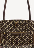 Abigail Printed Tote Bag Warm Brown