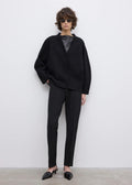 Long Wool Cardigan Black